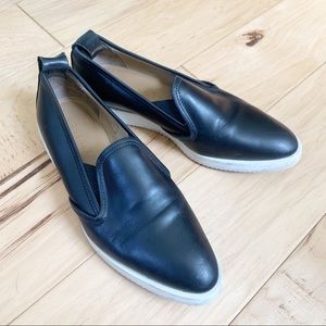 Everlane The Leather Street Shoe Black Sneaker Slip On 6.5